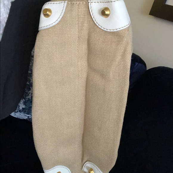 Miu Miu Leather & Burlap Satchel - Picture 8 of 11